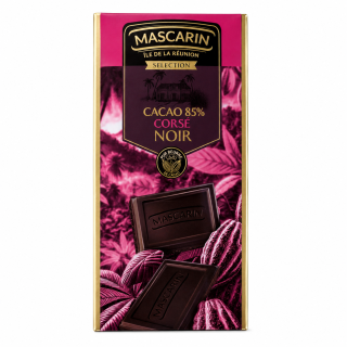 Tablette de chocolat noir 85% cacao corsé – Mascarin Sélection – 100g
